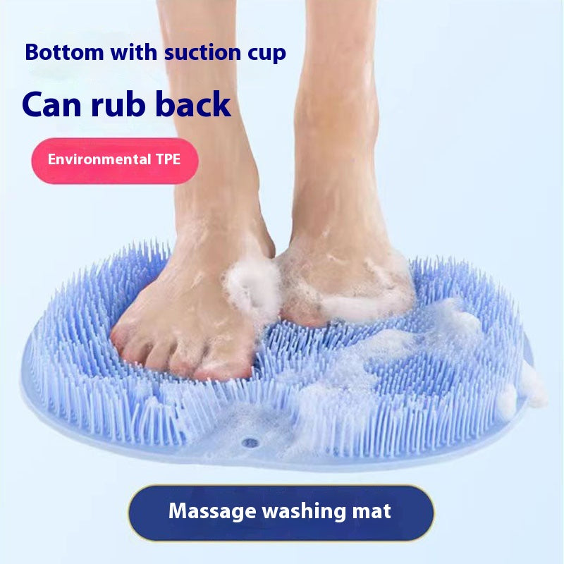 2-in-1 Silicone Foot Scrubber and Back Bath Brush