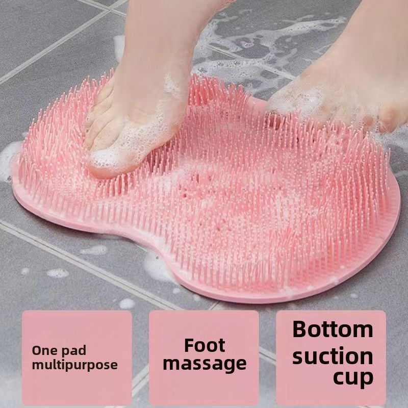 2-in-1 Silicone Foot Scrubber and Back Bath Brush